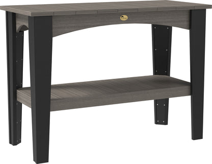 Island Buffet Table Coastal Gray & Black