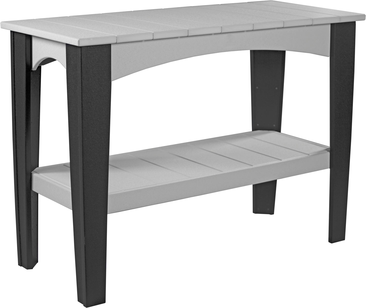 Island Buffet Table Dove Gray & Black