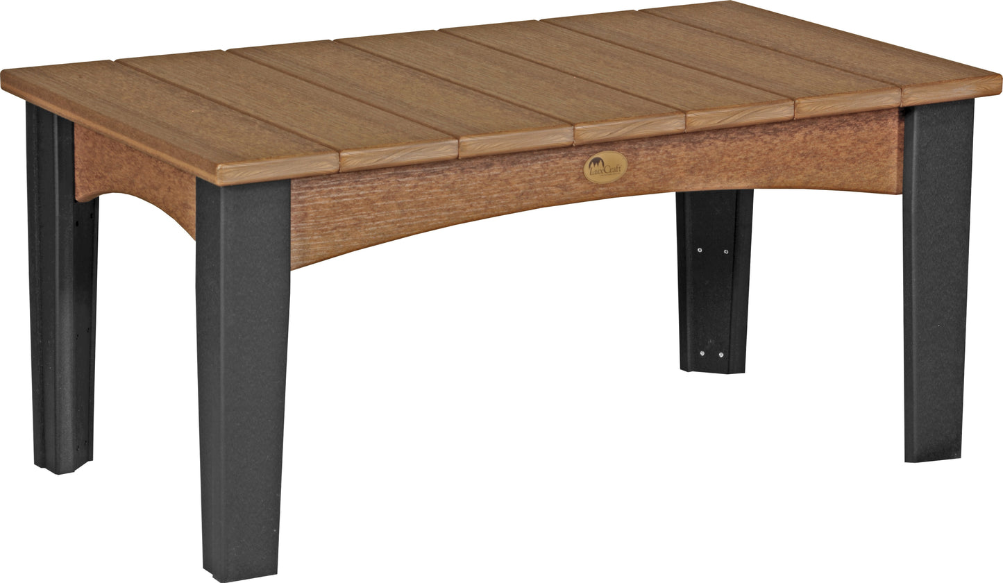 Island Coffee Table Antique Mahogany & Black