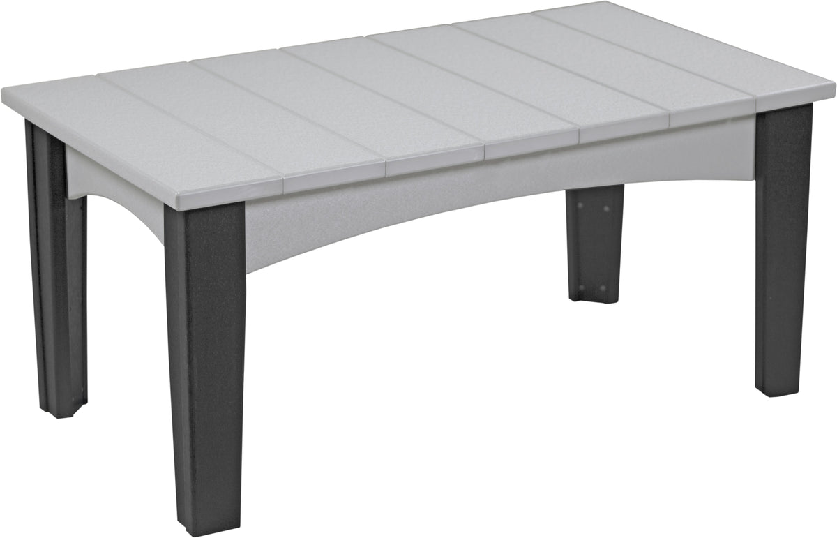 Island Coffee Table Dove Gray & Black