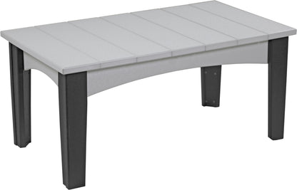 Island Coffee Table Dove Gray & Black
