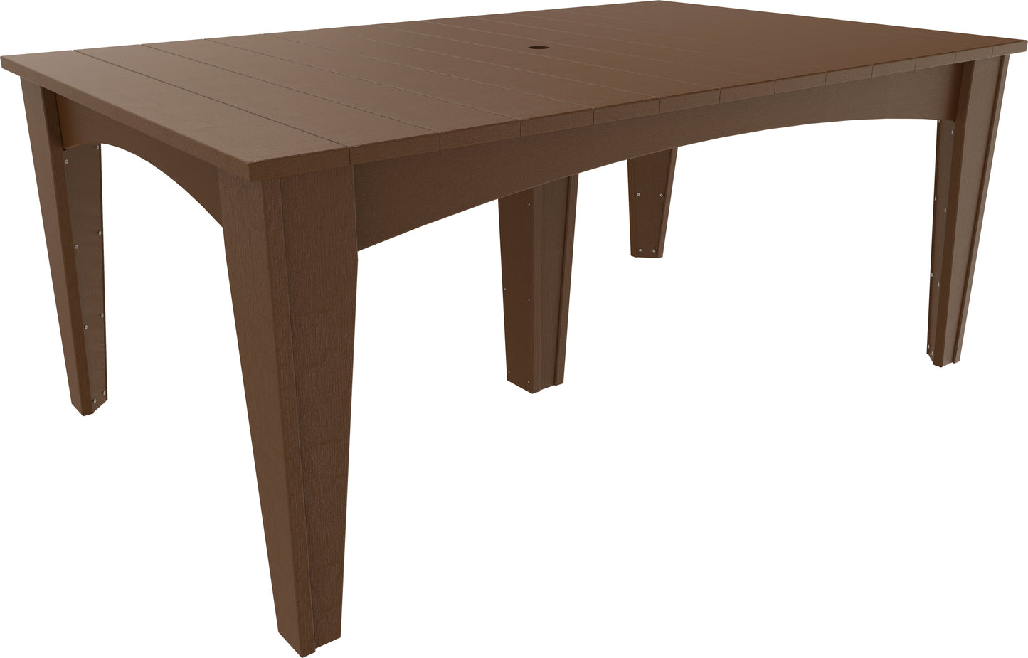 Island Dining Table (44" x 72" Rectangular) Chestnut Brown