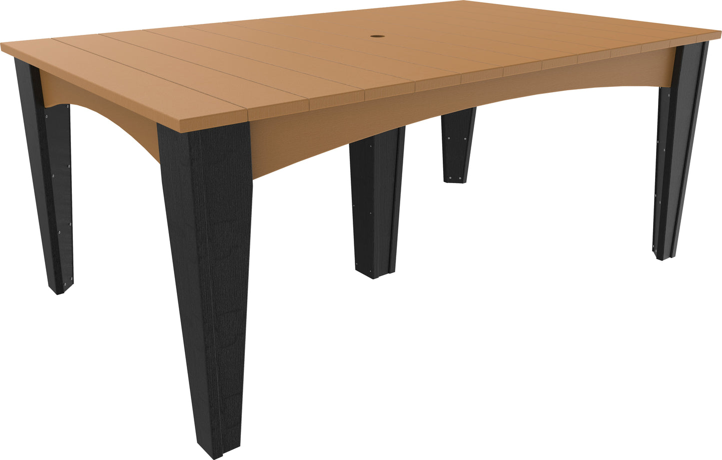 Island Dining Table (44" x 72" Rectangular) Cedar & Black