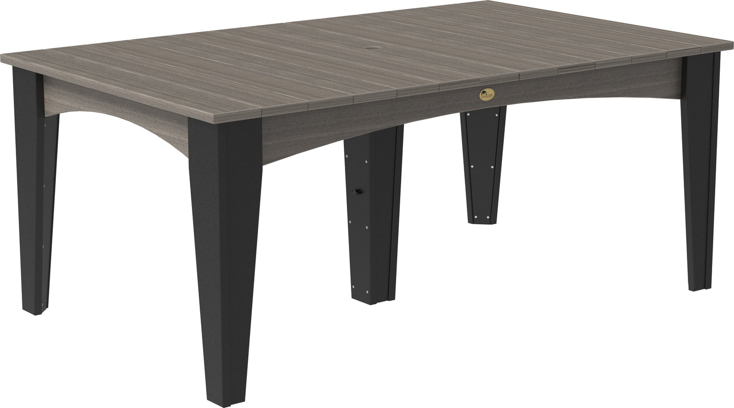 Island Dining Table (44" x 72" Rectangular) Coastal Gray & Black