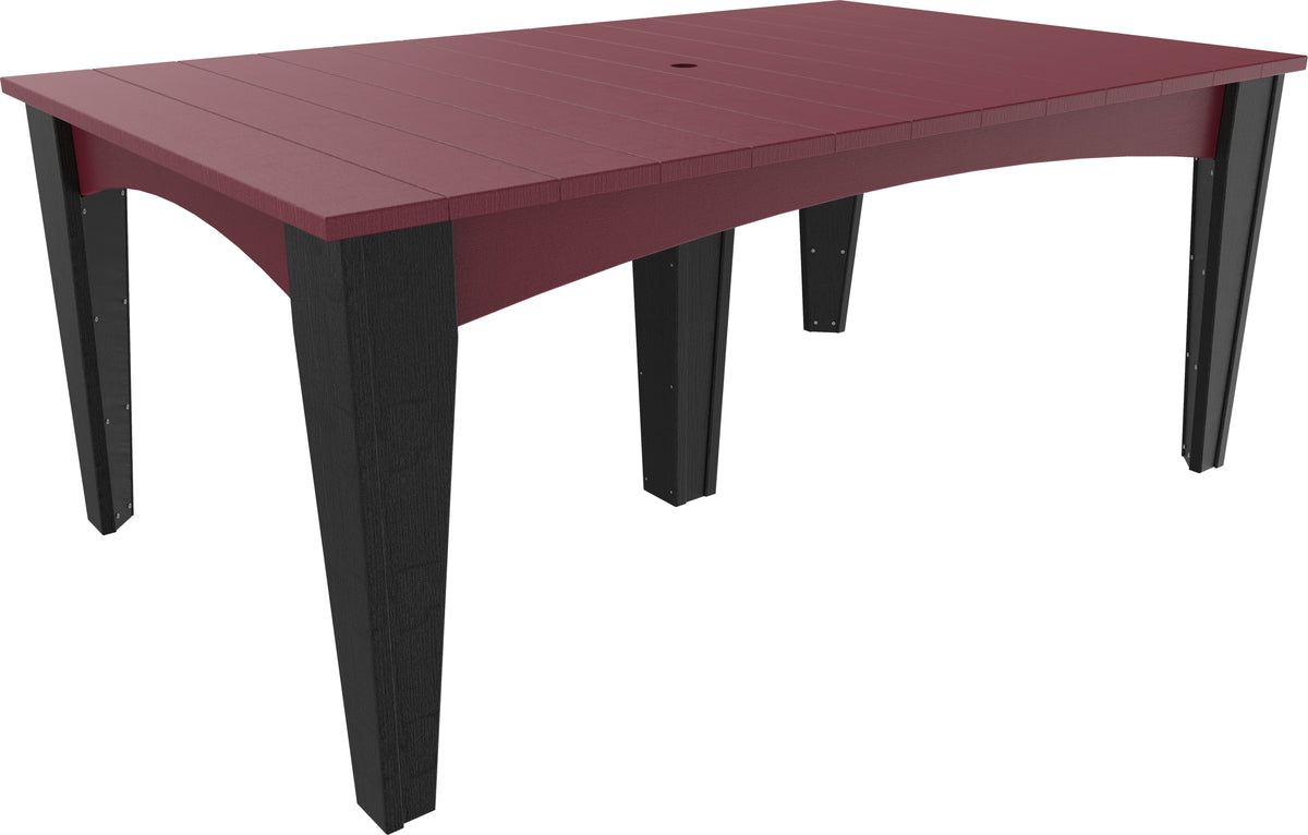 Island Dining Table (44" x 72" Rectangular) Cherrywood & Black