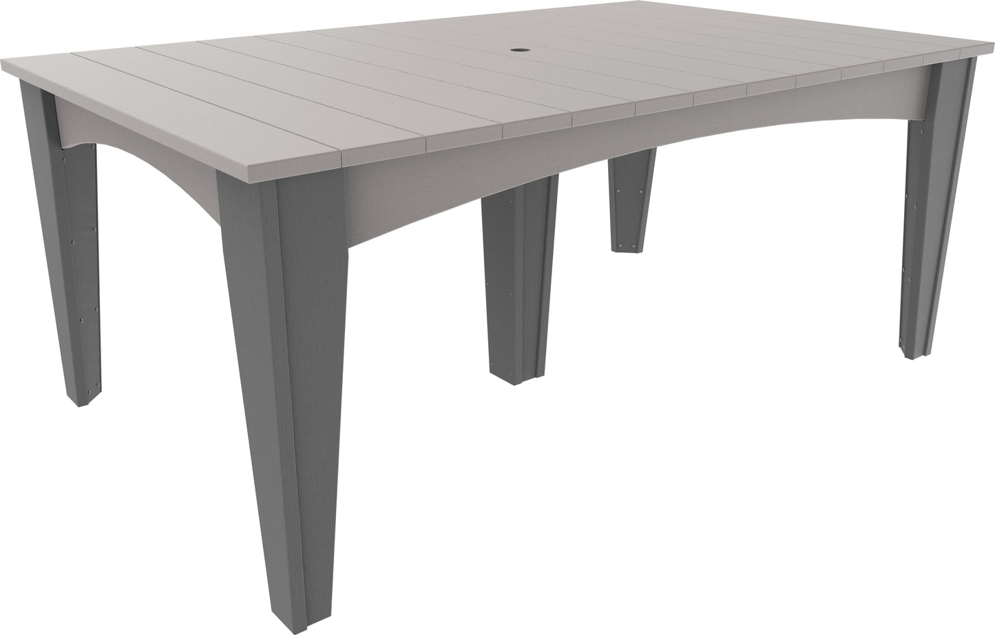 Island Dining Table (44" x 72" Rectangular) Dove Gray & Slate