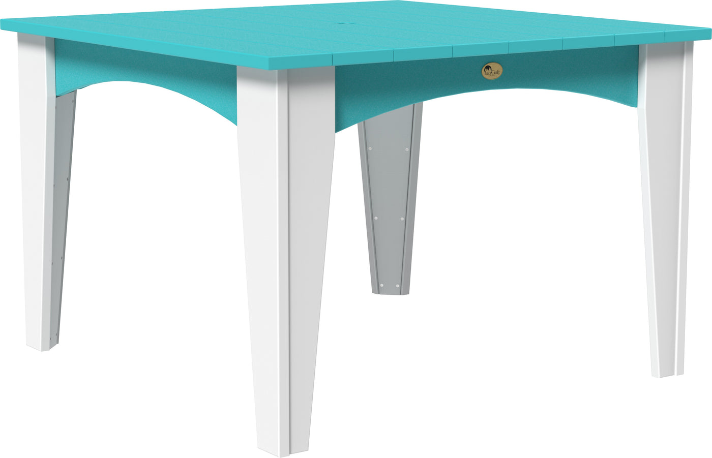Island Dining Table (44" Square) Aruba Blue & White