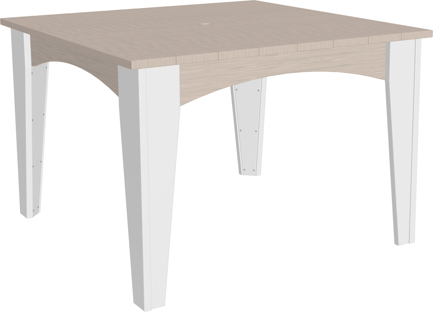 Island Dining Table (44" Square) Birch & White