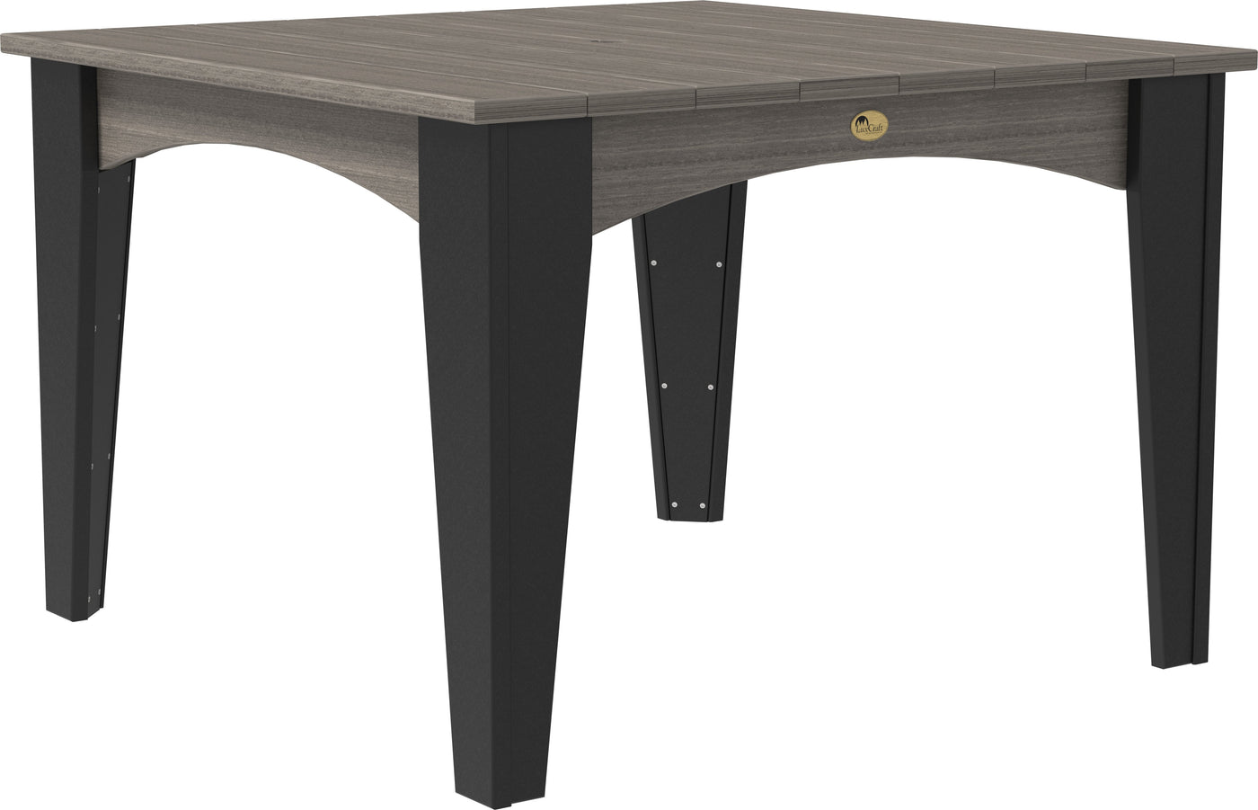 Island Dining Table (44" Square) Coastal Gray & Black