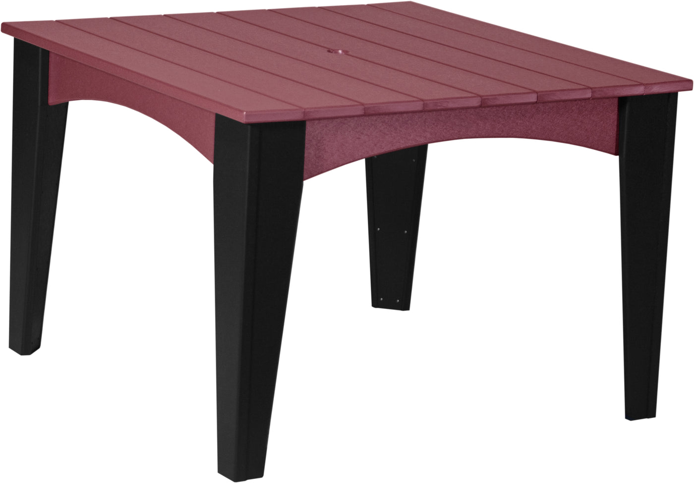 Island Dining Table (44" Square) Cherrywood & Black