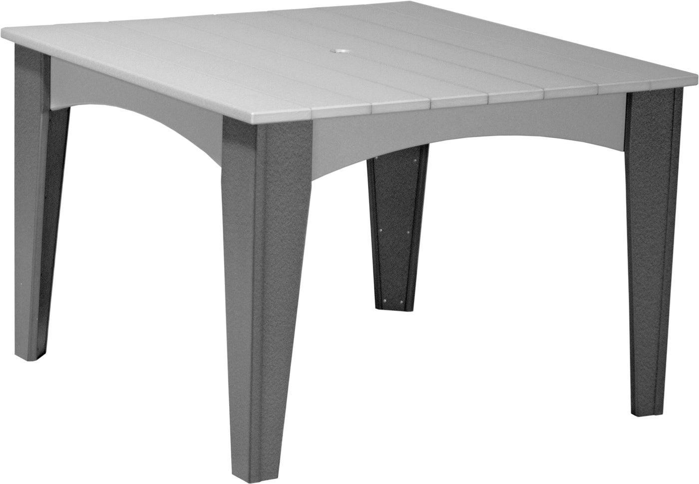 Island Dining Table (44" Square) Dove Gray & Slate