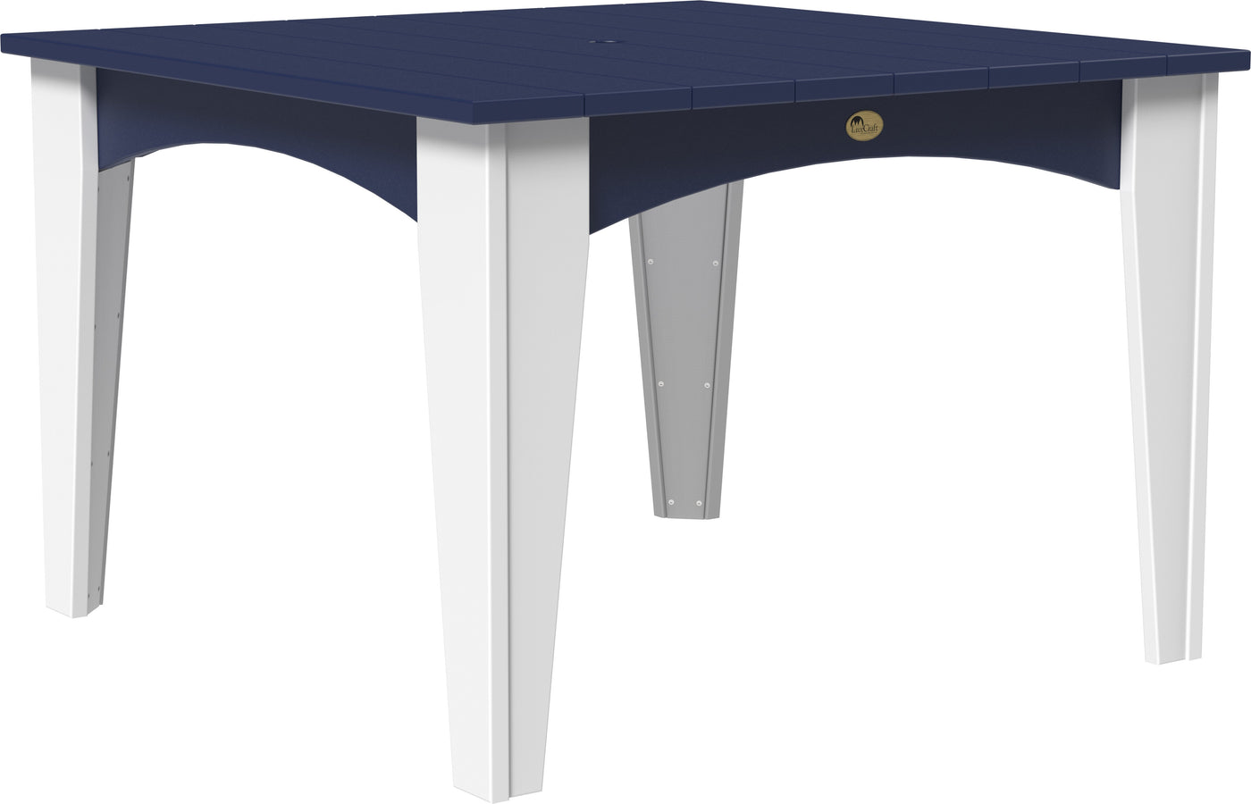 Island Dining Table (44" Square) Patriot Blue & White