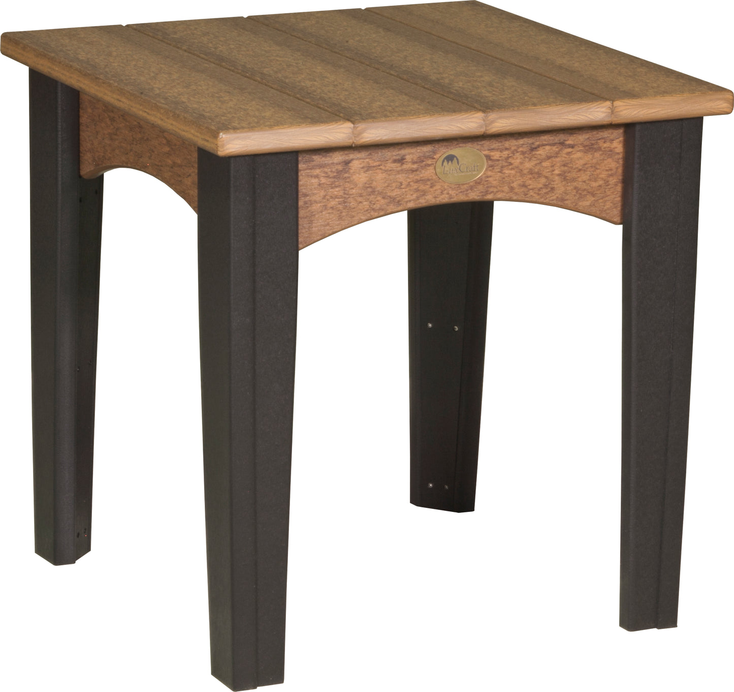 Island End Table Antique Mahogany & Black
