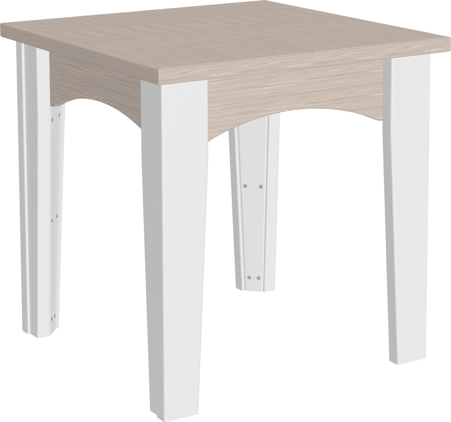 Island End Table Birch & White