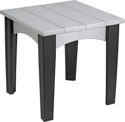 Island End Table Dove Gray & Black