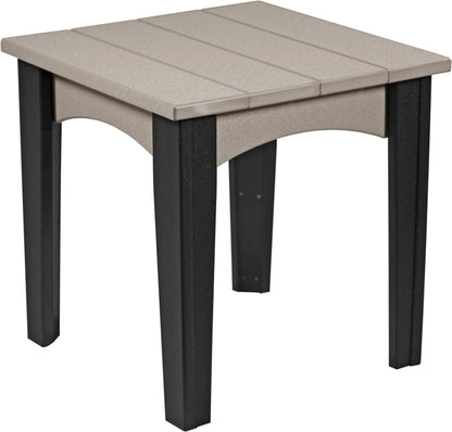Island End Table Weatherwood & Black