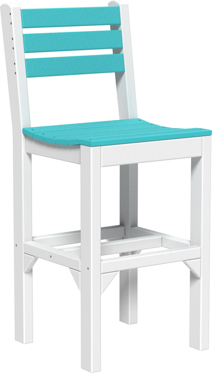 Island Side Chair Aruba Blue & White / Bar Height