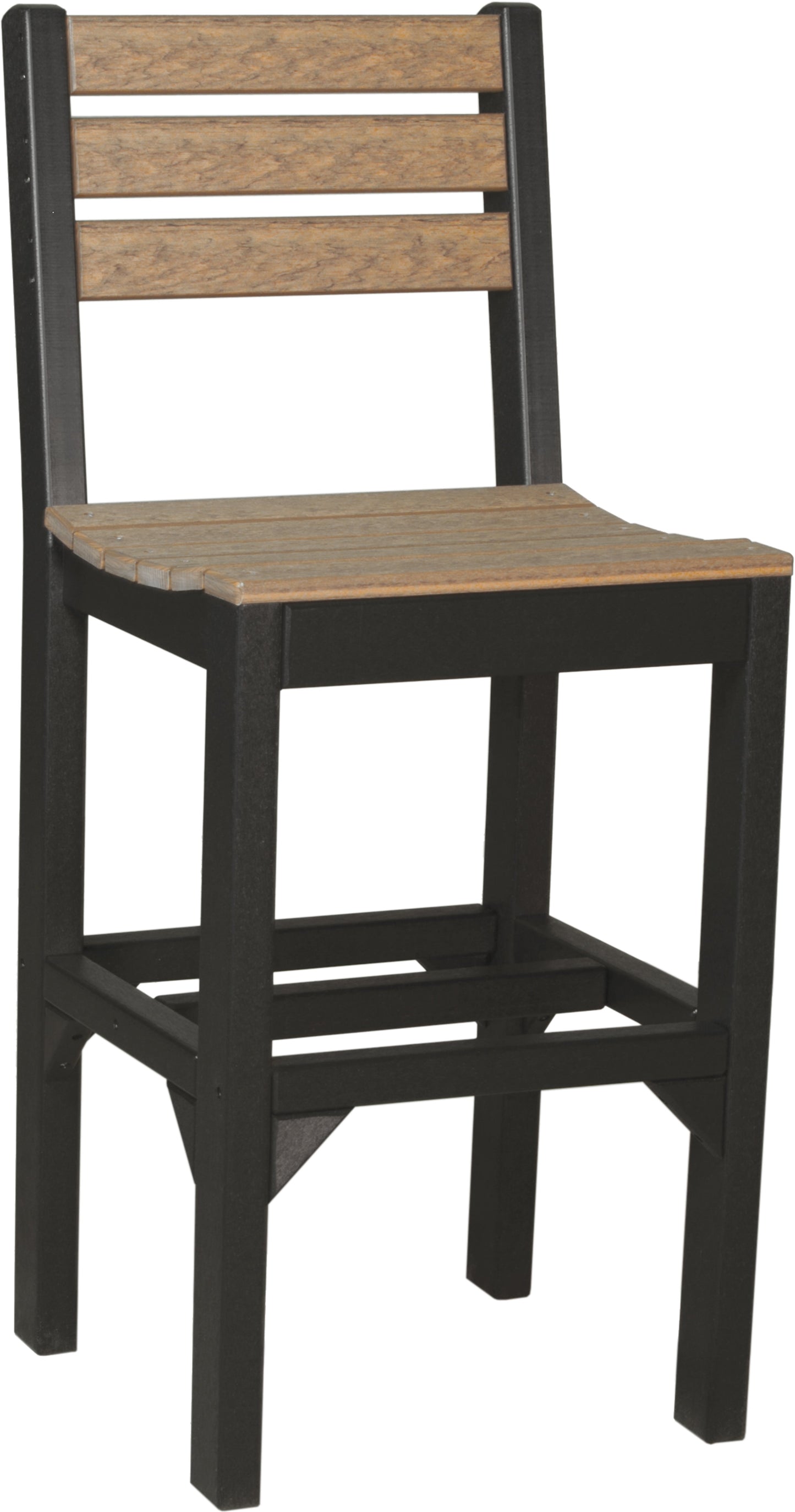 Island Side Chair Antique Mahogany & Black / Bar Height