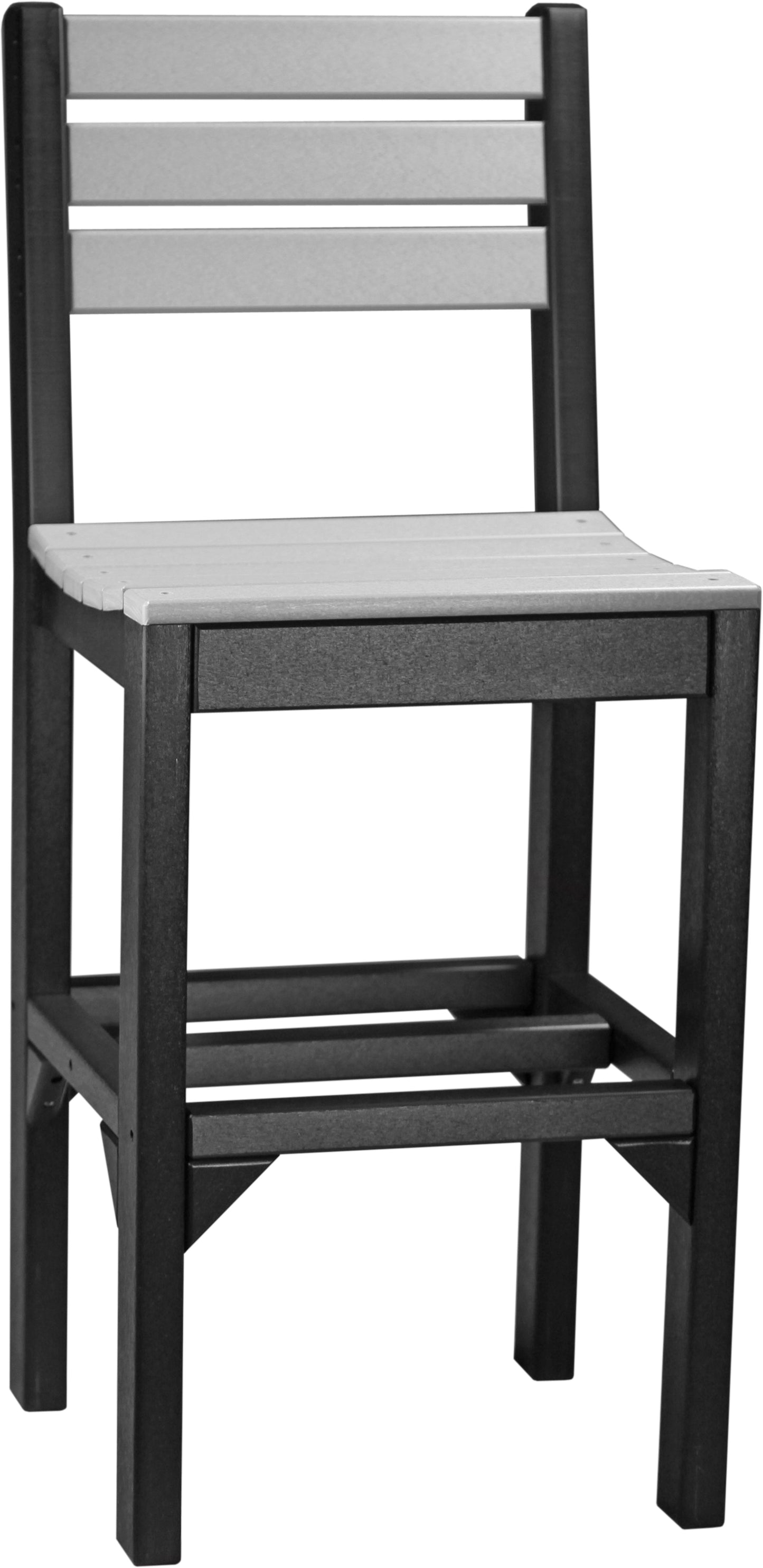 Island Side Chair Dove Gray & Black / Bar Height