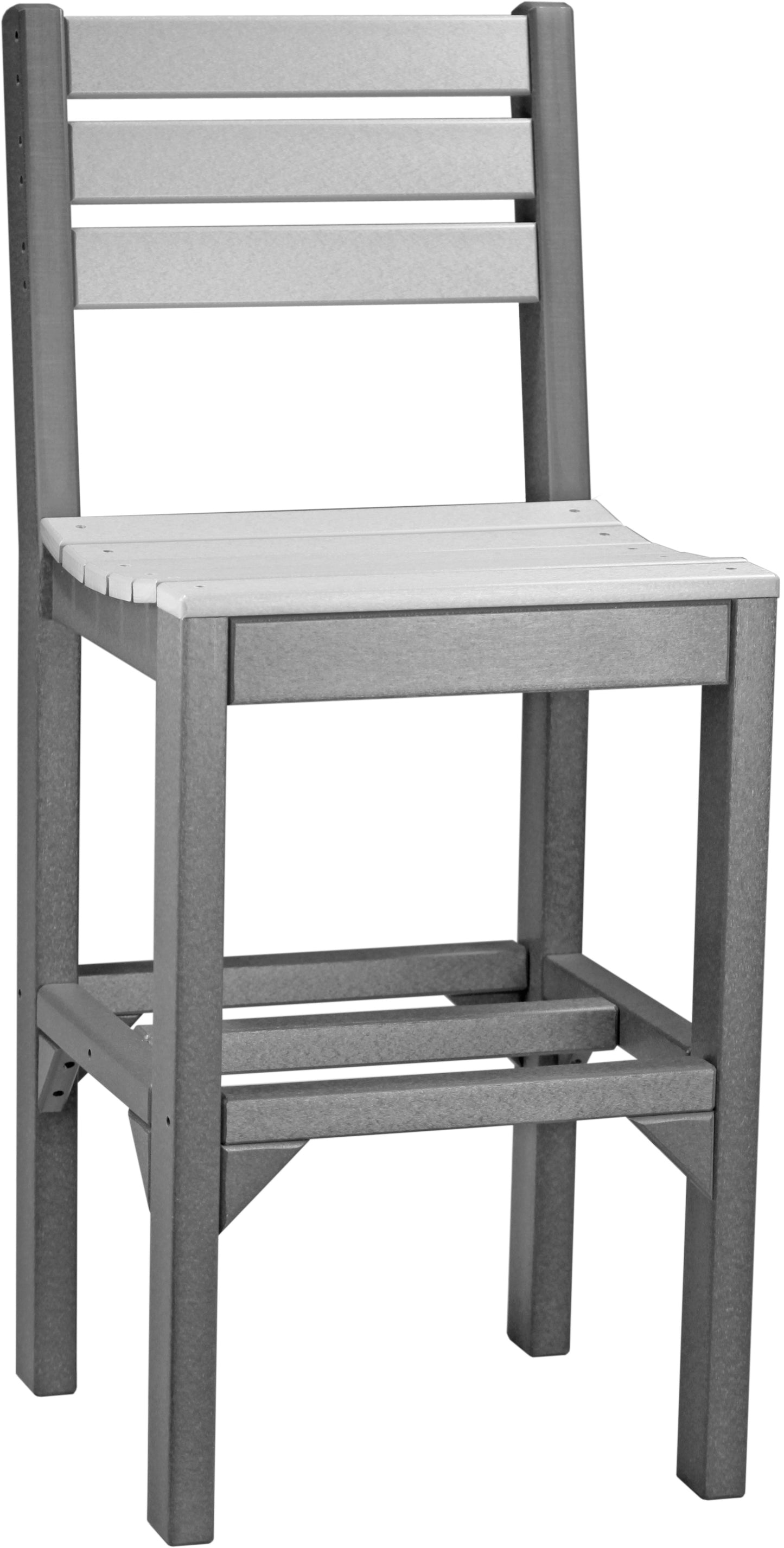 Island Side Chair Dove Gray & Slate / Bar Height