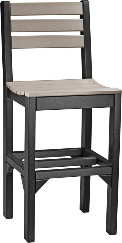 Island Side Chair Weatherwood & Black / Bar Height