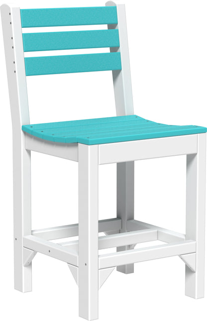 Island Side Chair Aruba Blue & White / Counter Height