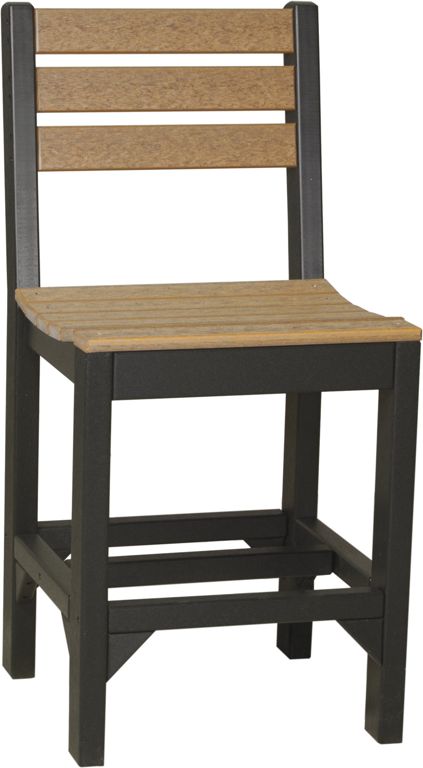 Island Side Chair Antique Mahogany & Black / Counter Height