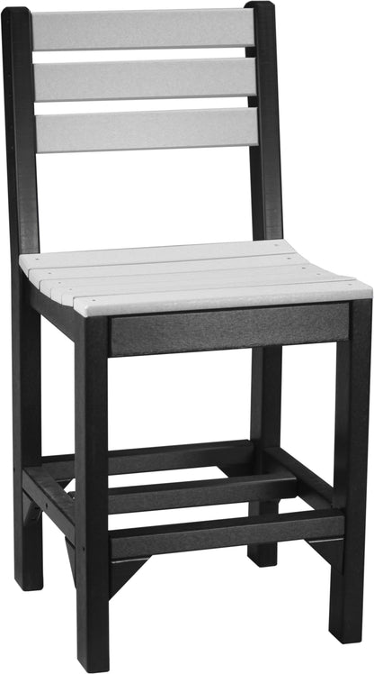 Island Side Chair Dove Gray & Black / Counter Height