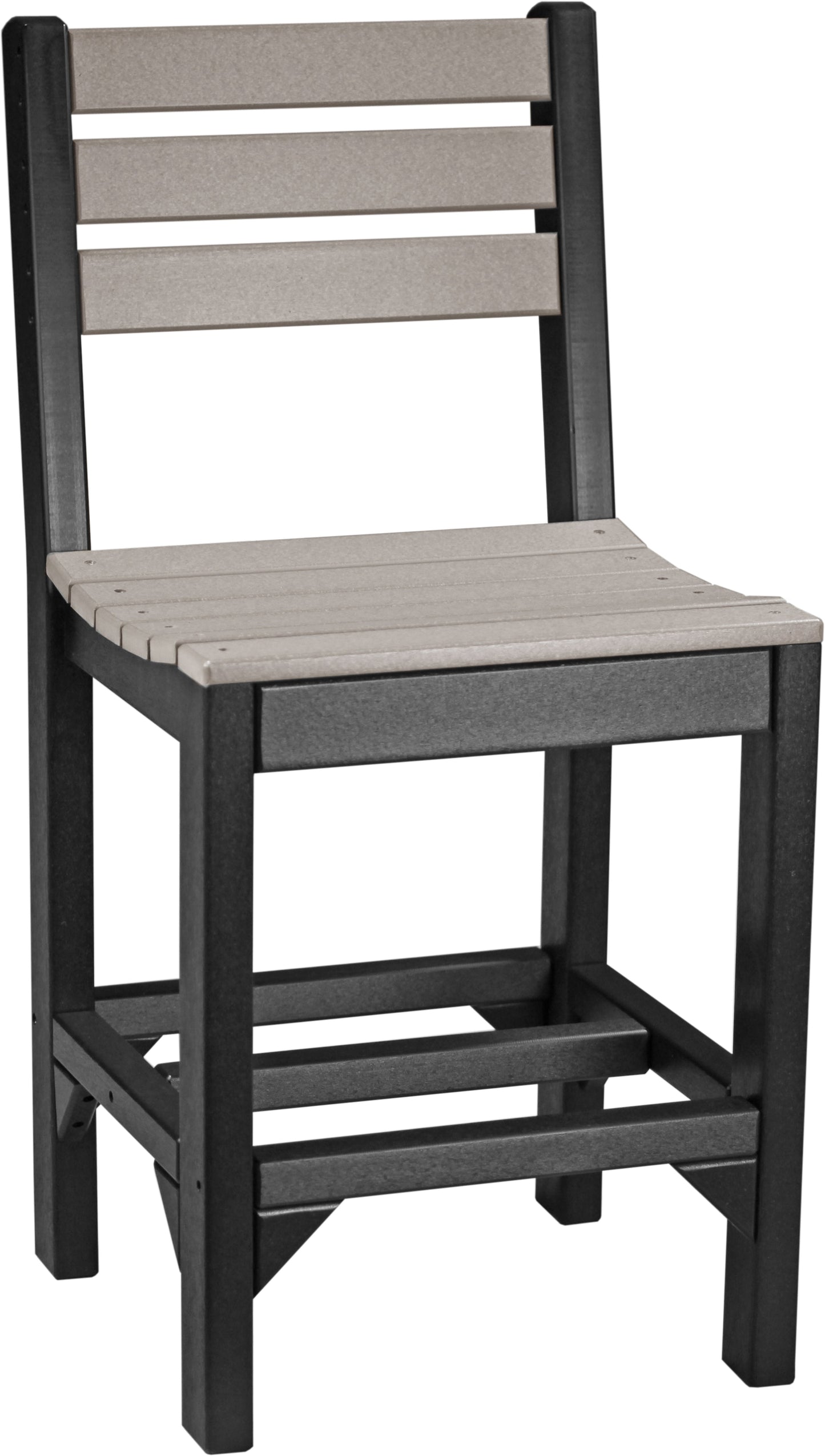 Island Side Chair Weatherwood & Black / Counter Height