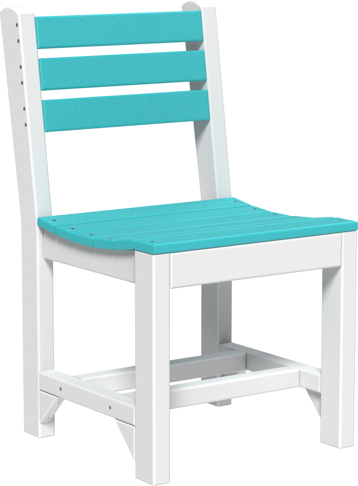 Island Side Chair Aruba Blue & White / Dining Height