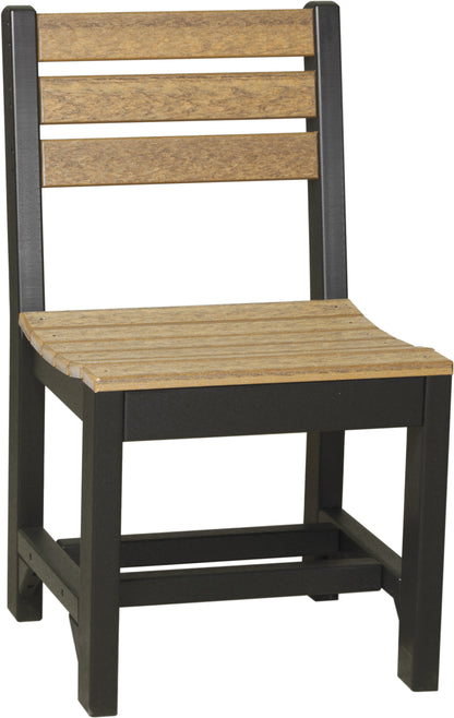 Island Side Chair Antique Mahogany & Black / Dining Height