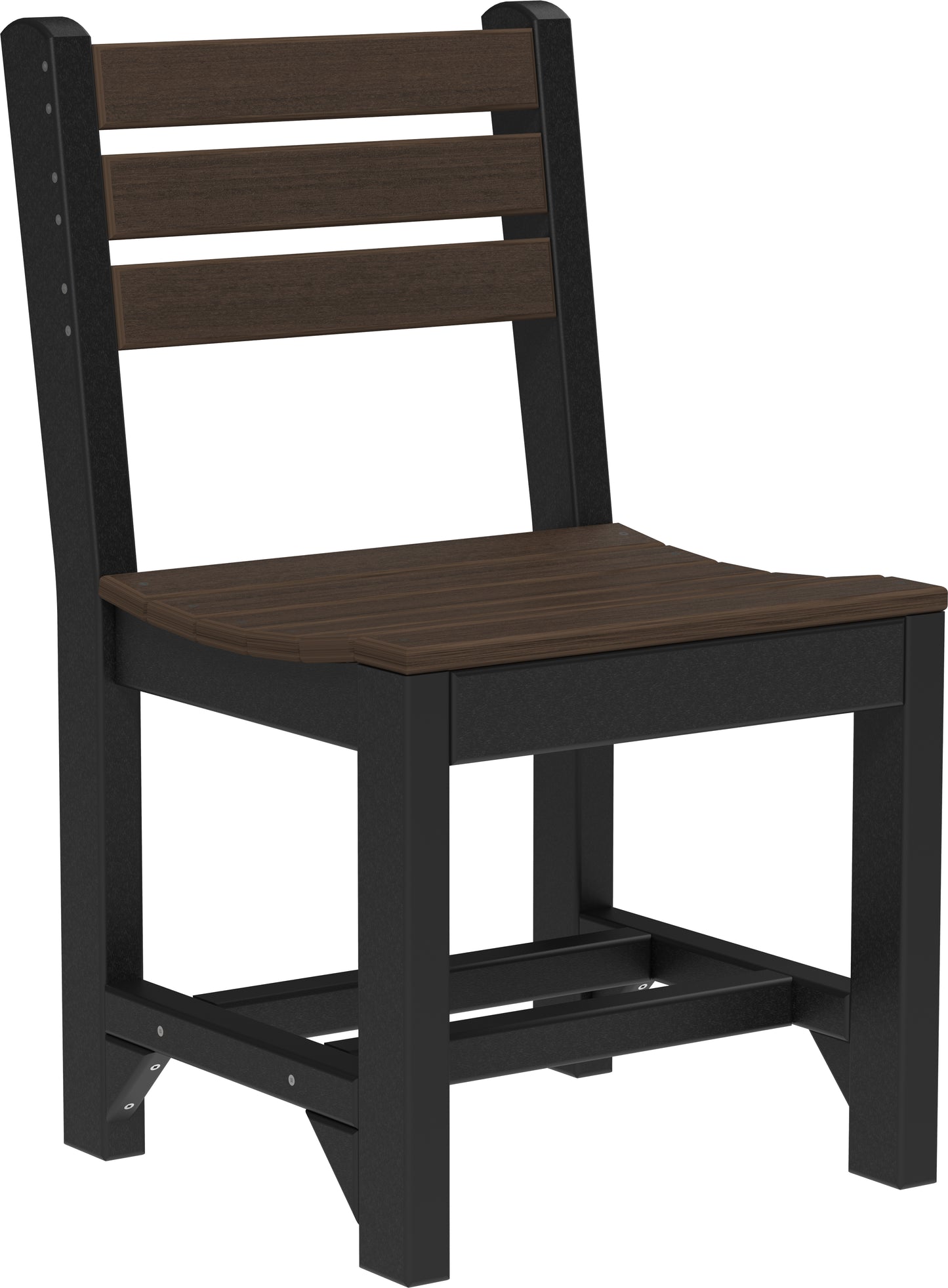 Island Side Chair Brazilian Walnut & Black / Dining Height
