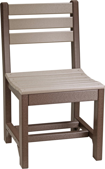 Island Side Chair Weatherwood & Chestnut Brown / Dining Height