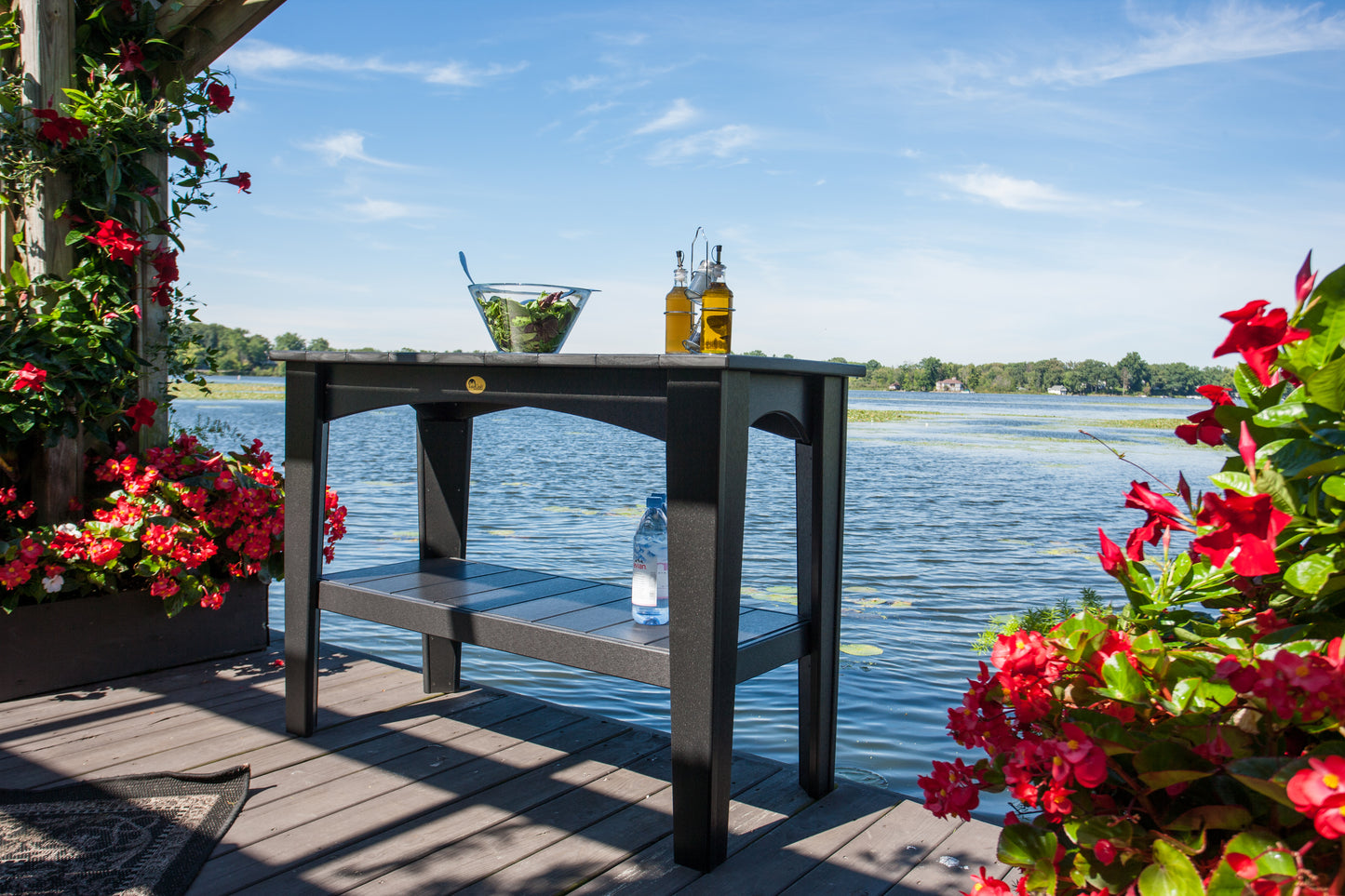 Island Buffet Table Black