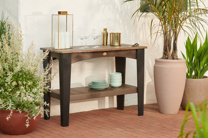 Island Buffet Table Brazilian Walnut & Black