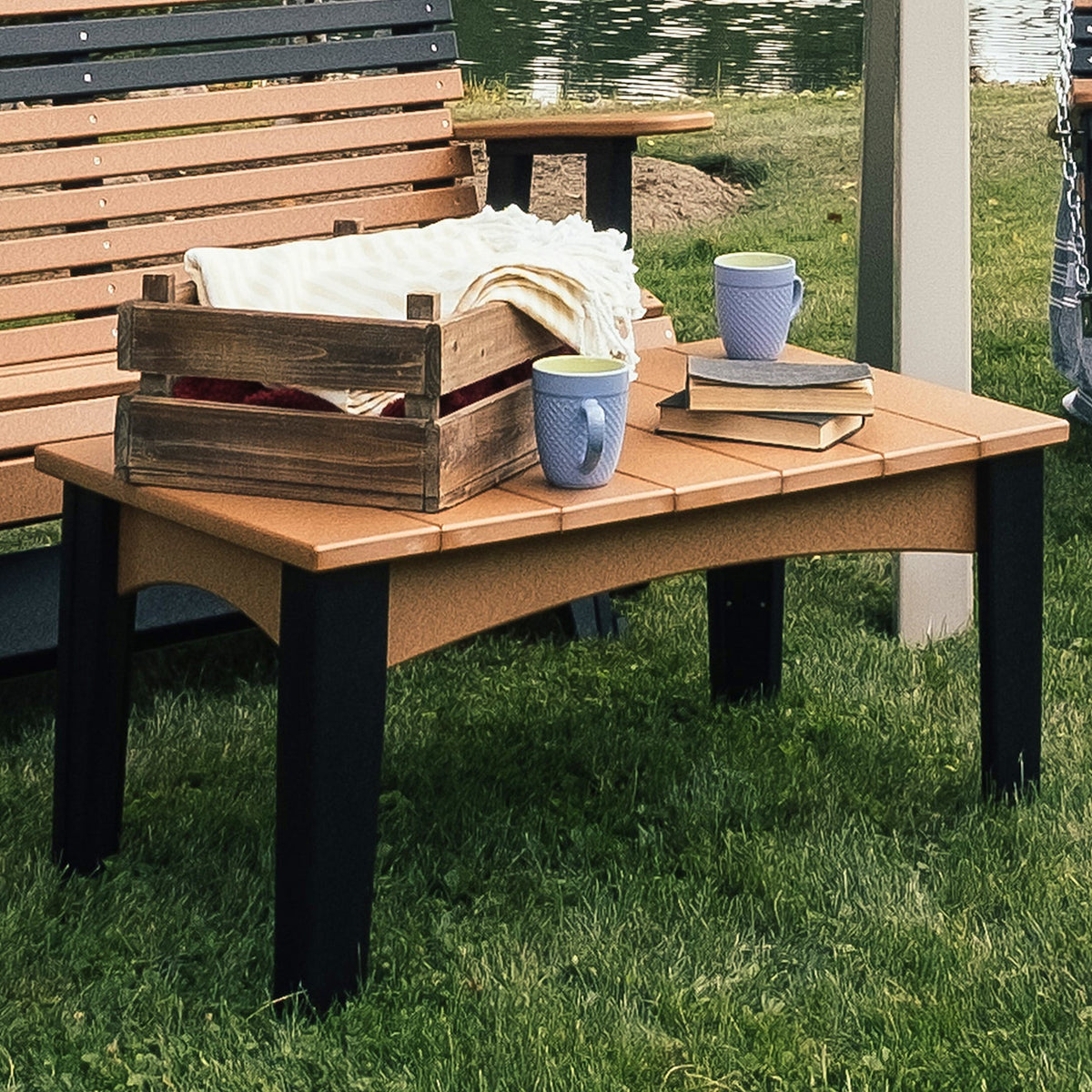 Island Coffee Table Cedar & Black