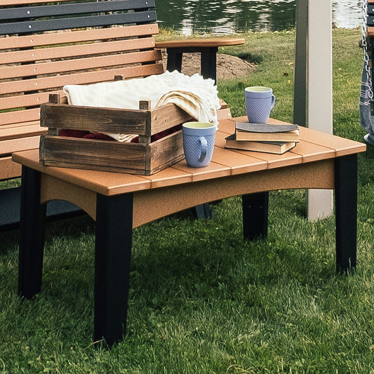 Island Coffee Table Cedar & Black