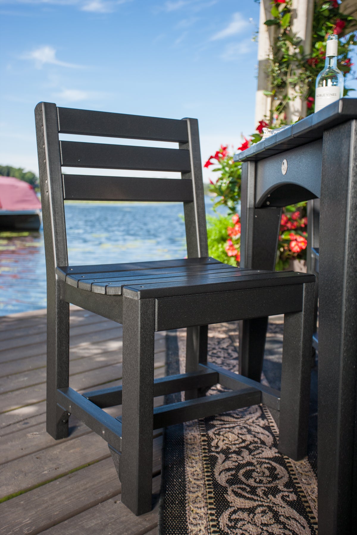 Island Side Chair Black / Dining Height