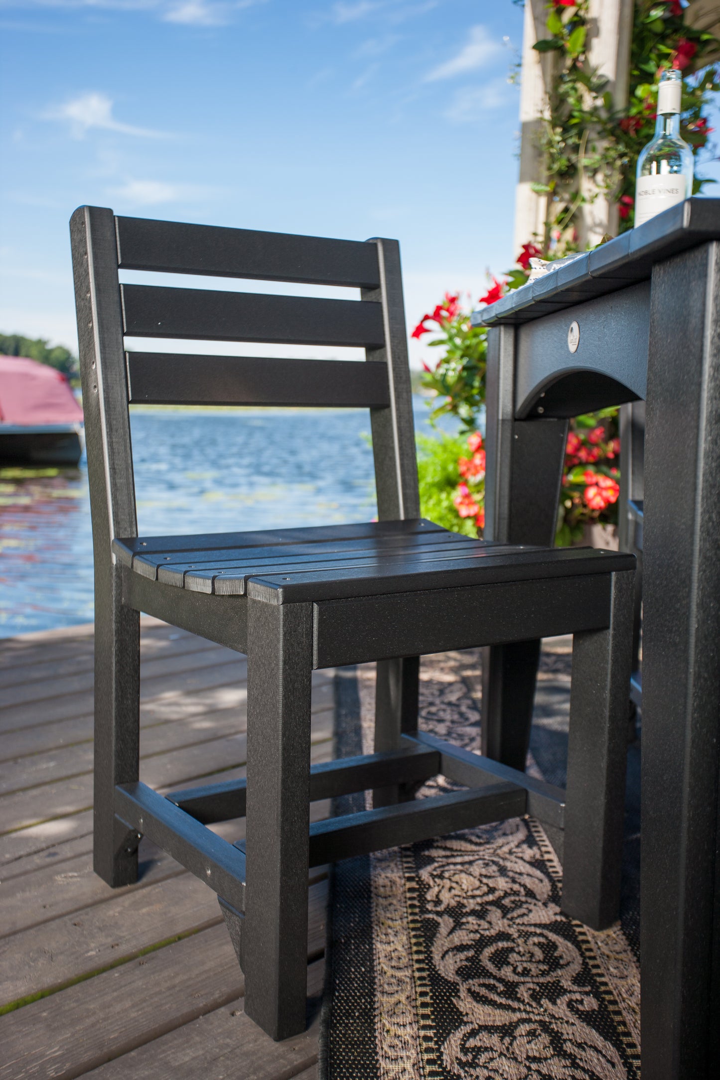 Island Side Chair Black / Dining Height