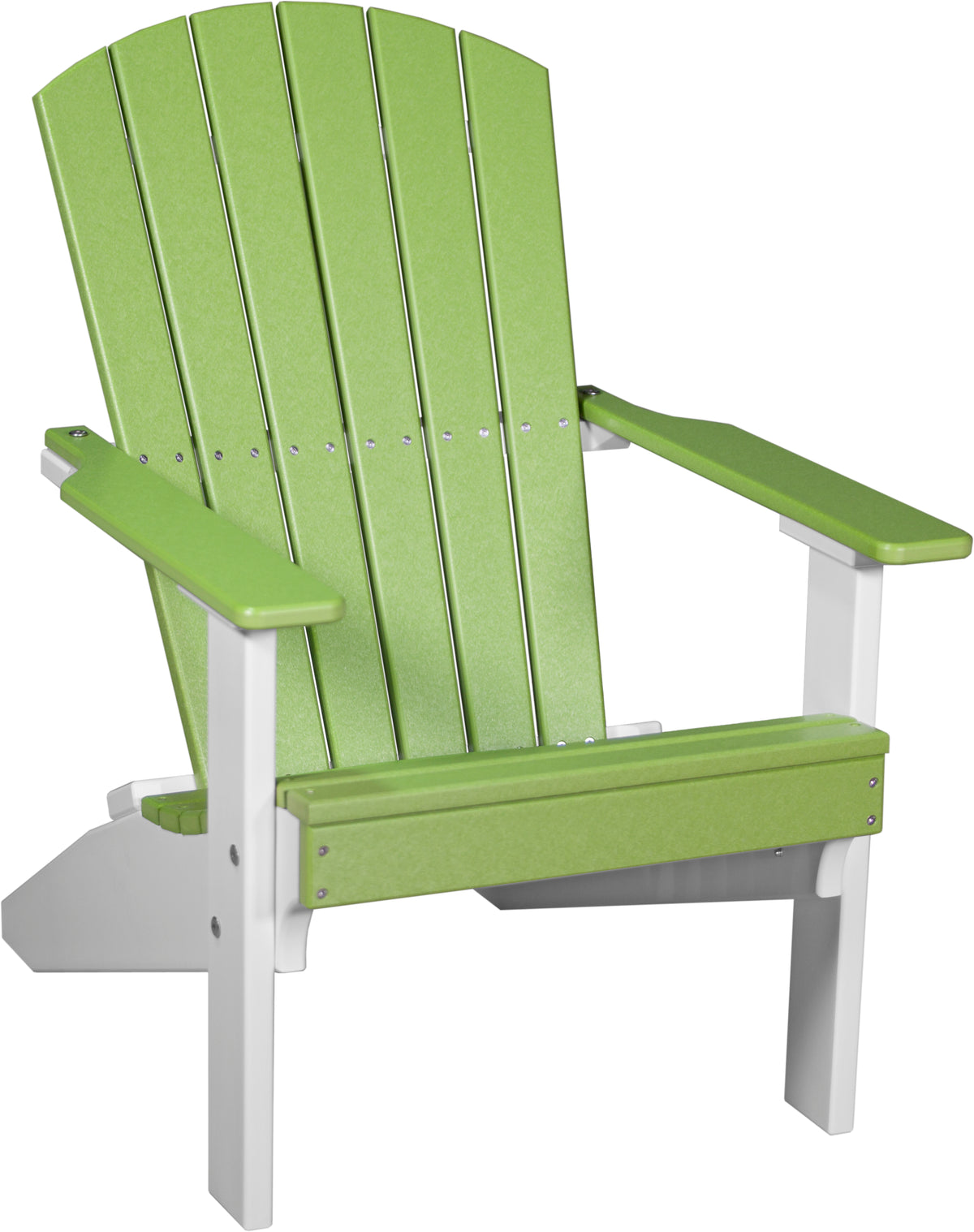 Lakeside Adirondack Chair Lime Green & White