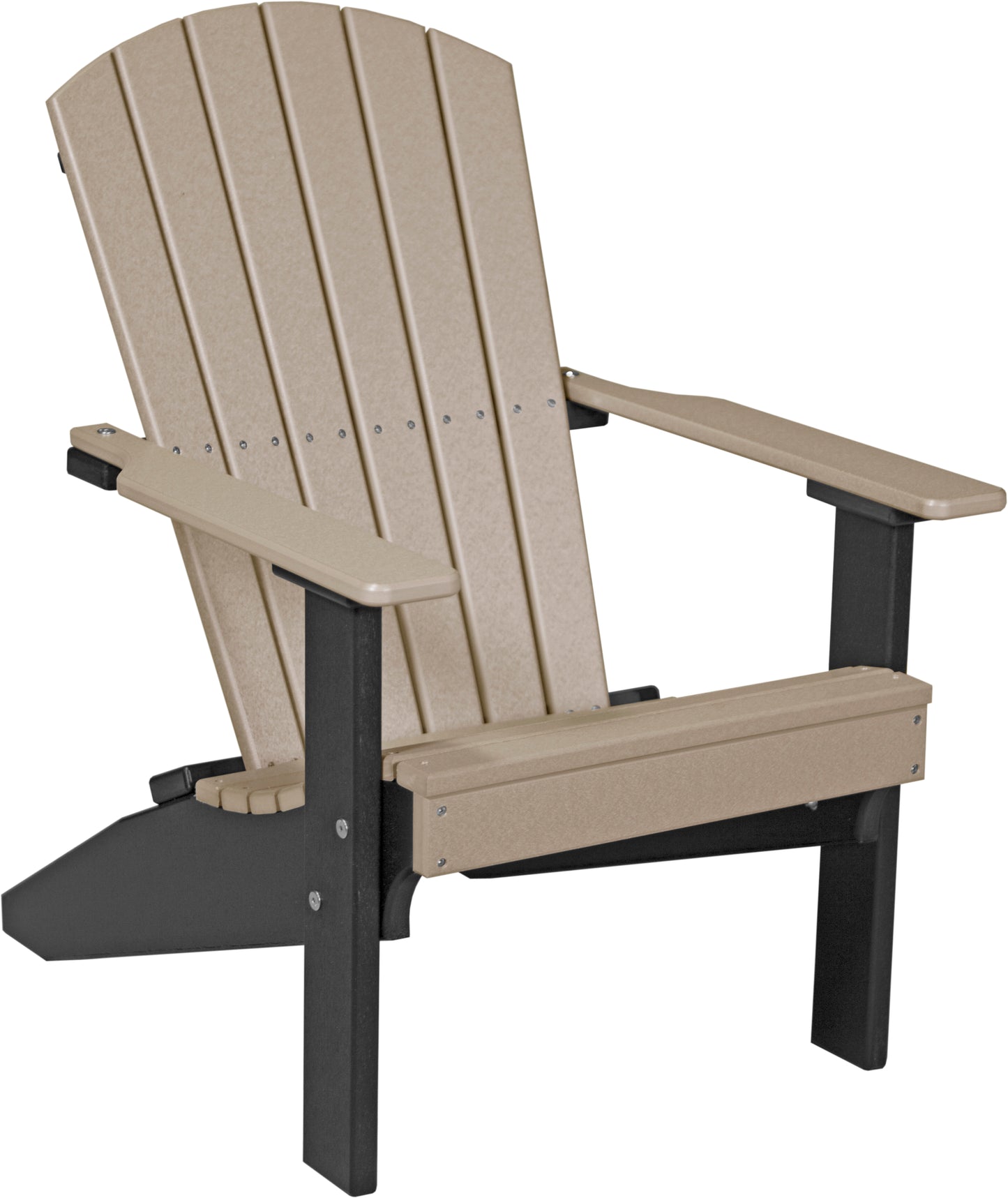 Lakeside Adirondack Chair Weatherwood & Black