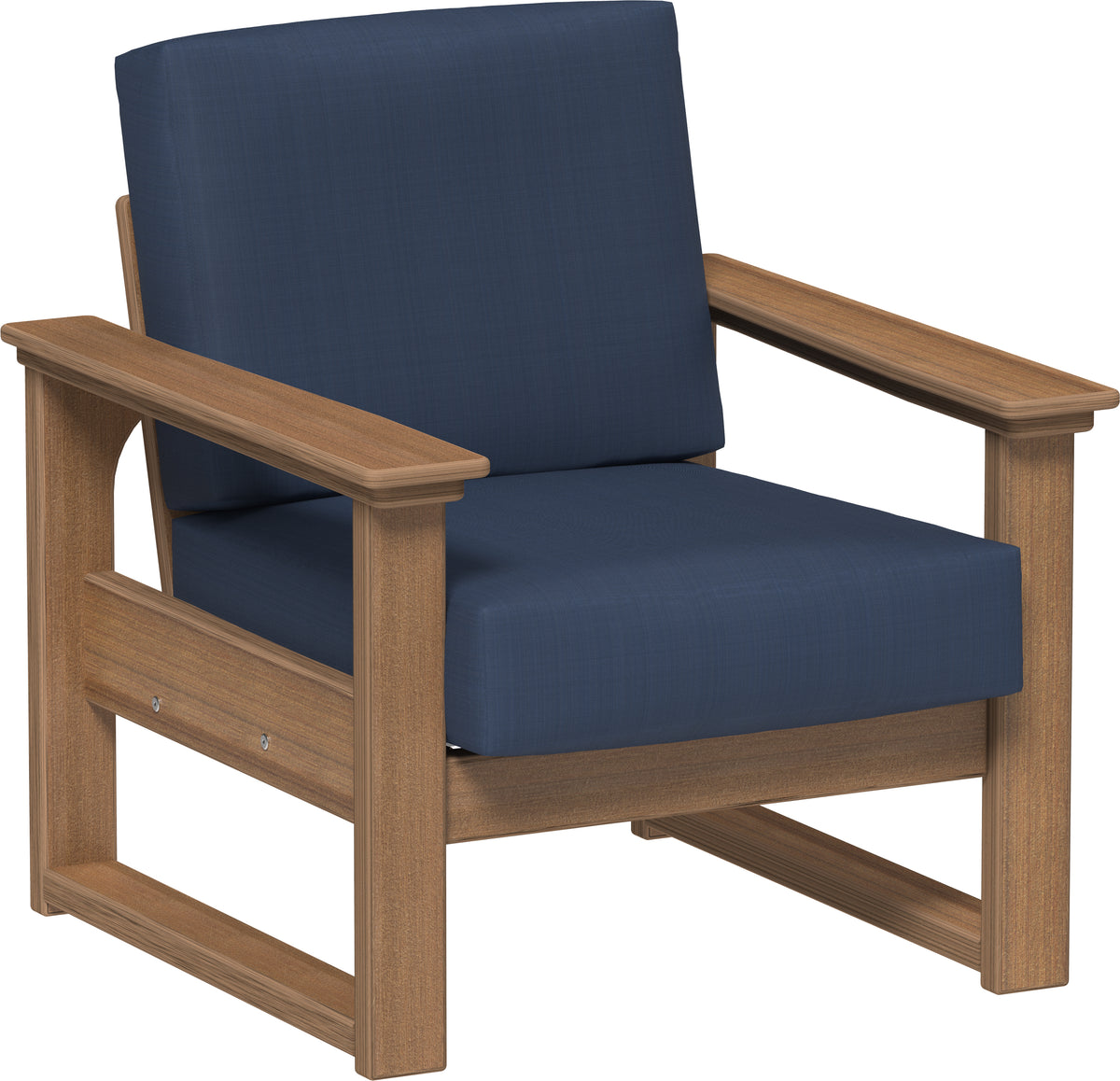 Lanai Deep Seating Chair Antique Mahogany / Spectrum Indigo