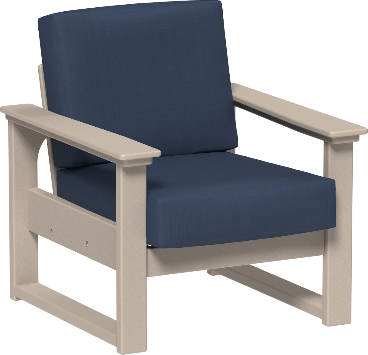 Lanai Deep Seating Chair Weatherwood / Spectrum Indigo