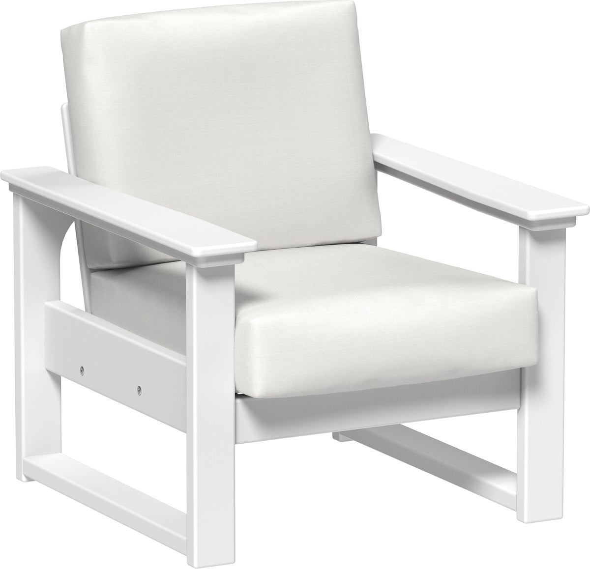 Lanai Deep Seating Chair White / Canvas