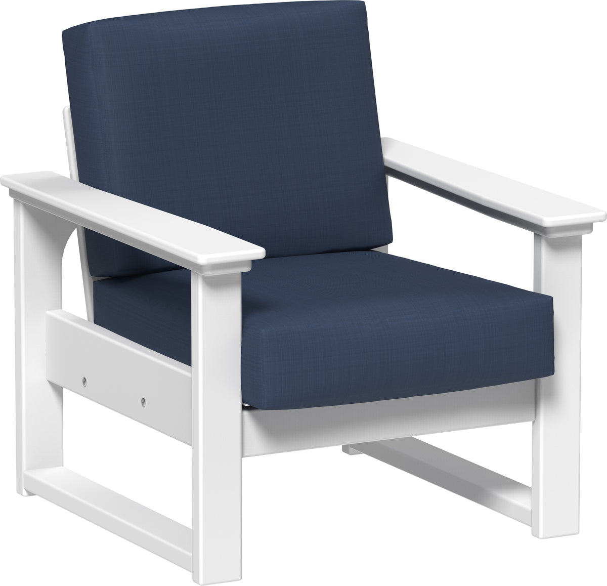Lanai Deep Seating Chair White / Spectrum Indigo