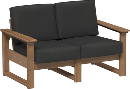 Lanai Deep Seating Loveseat Antique Mahogany / Spectrum Carbon