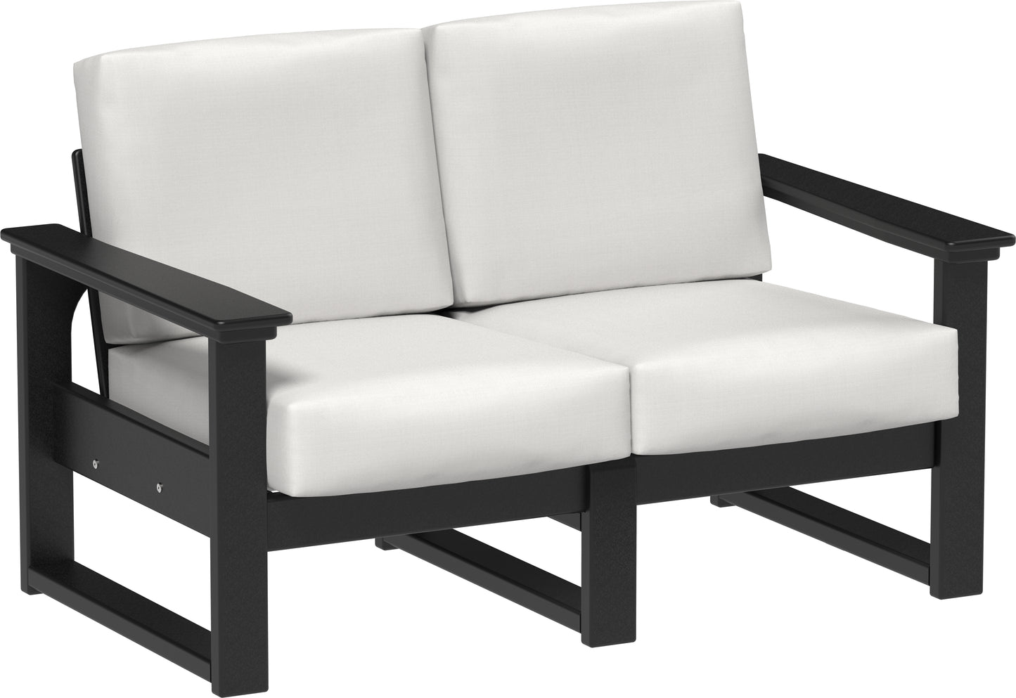 Lanai Deep Seating Loveseat Black / Canvas