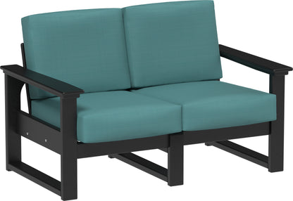 Lanai Deep Seating Loveseat Black / Cast Breeze