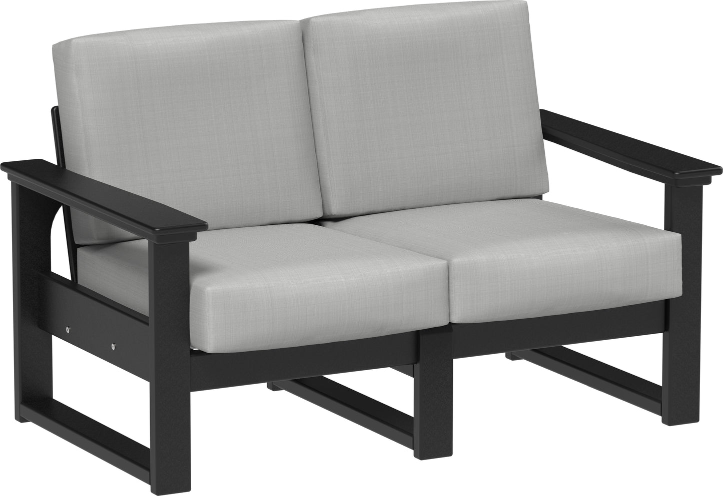 Lanai Deep Seating Loveseat Black / Spectrum Dove