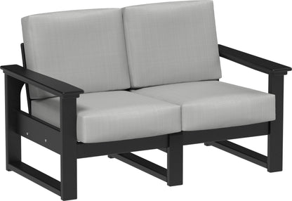 Lanai Deep Seating Loveseat Black / Spectrum Dove